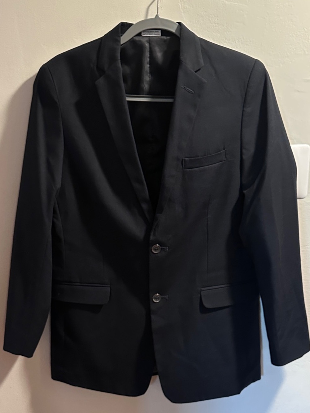 Calvin Klein Boy’s Black Two-Button Blazer